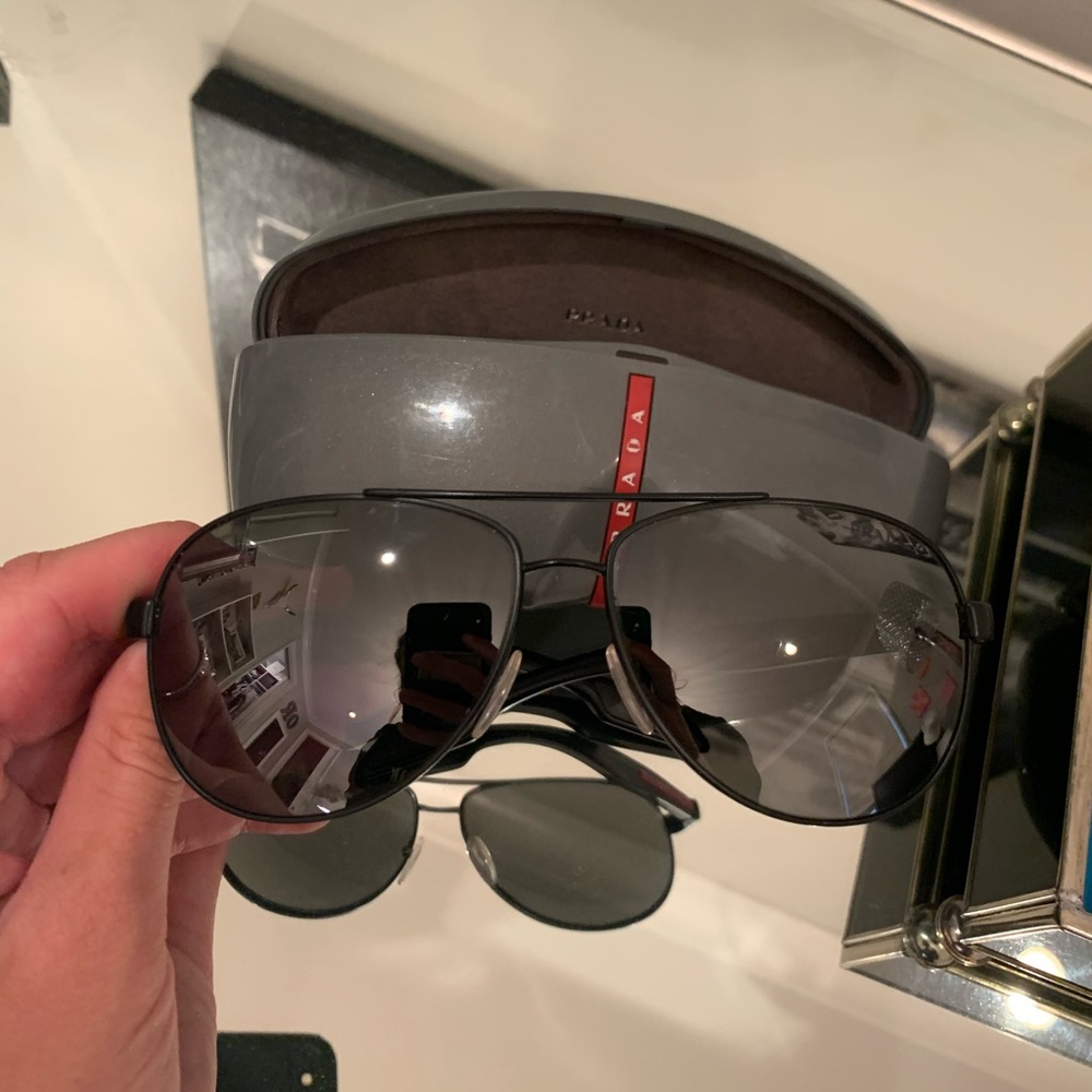 Authentic Prada mirrored sunglasses